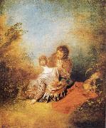 Jean-Antoine Watteau The Indiscretion oil painting on canvas